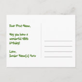 Carte Postale 48e Anniversaire – Motif de feux d'artifice amusan (Dos)