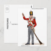 Carte Postale 48e régiment britannique (Northamptonshire) 1812 (Devant / Derrière)