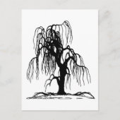 CARTE POSTALE 4920 SAULE PLEUREUR EFFRAYANT ARBRE SILHOUETTE NOI (Devant)