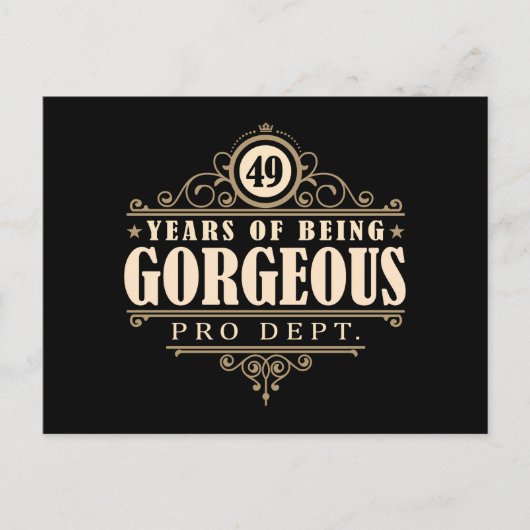 Carte Postale 49e anniversaire (49 ans d'être magnifique) (Devant)