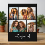 Carte Postale 4 Collage de photos - vous pouvez changer la coule<br><div class="desc">Utilisez des photos horizontales et verticales pour obtenir les meilleurs résultats! Le script est dans un script blanc moderne écrit à la main. POUR MODIFIER L'ARRIÈRE - PLAN - cliquez sur la personnaliser ou la zone de conception avancée, puis choisissez une couleur dans le sélecteur de couleurs. Ajoutez vos photos...</div>