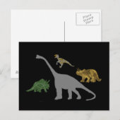 Carte postale 4 Dinos (Devant / Derrière)