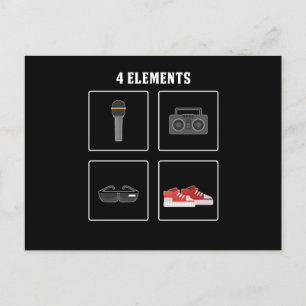 Carte Postale 4 éléments Hipster Hip hop