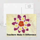 Carte Postale 4 Enseignants Font Une Différence (Devant / Derrière)