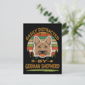 Carte Postale 4 Facilement Distrait Par Le Berger Allemand (Debout devant)