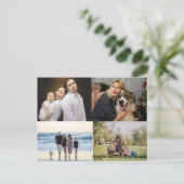 Carte Postale 4 Family Photo Collage Custom (Debout devant)