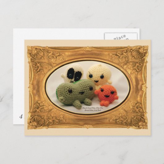 Carte Postale 4 haricots (Devant / Derrière)