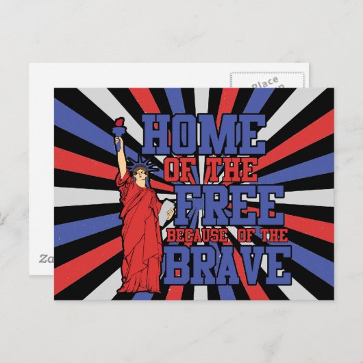 Carte Postale 4 juillet (Devant / Derrière)