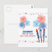 Carte Postale 4 juillet  (Devant / Derrière)