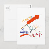 Carte Postale 4 juillet (Devant / Derrière)