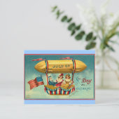 Carte Postale 4 juillet - Aéronefs - Art Vintage (Debout devant)