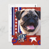 Carte Postale 4 juillet - Carlin (Devant / Derrière)