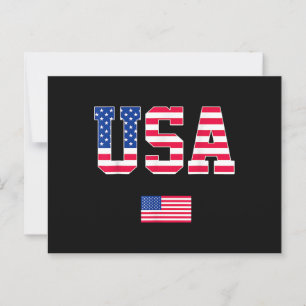 Carte Postale 4 juillet Chemise USA Patriotique US American Drap
