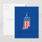 Carte Postale 4 juillet drôle American Indiana (Devant / Derrière)