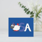 Carte Postale 4 juillet Drôle USA Sheep (Debout devant)