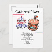 Carte Postale 4 juillet Enregistrer la date fête de l'indépendan (Devant / Derrière)