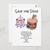 Carte Postale 4 juillet Enregistrer la date fête de l'Indépendan (Devant / Derrière)