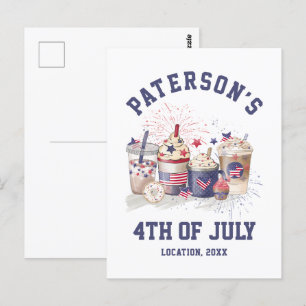 Carte Postale 4 juillet Fête de l'Indépendance de la Réunion fam