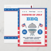 Carte Postale 4 juillet Fête, Fête de l'Indépendance (Devant / Derrière)