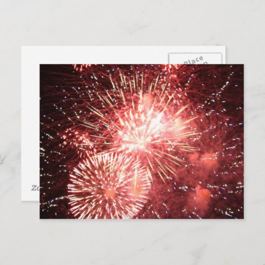 Carte Postale 4 juillet Feu d'artifice 2011 (Devant / Derrière)