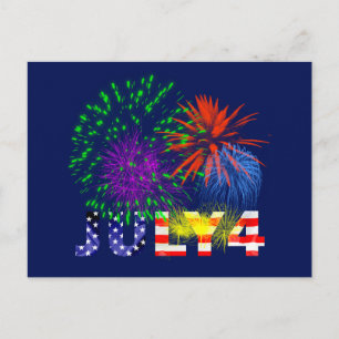 Carte Postale 4 juillet feux