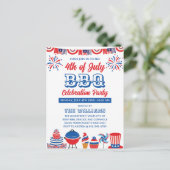 Carte Postale 4 juillet feux d'artifice fête de l'indépendance B (Debout devant)