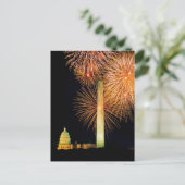 Carte Postale 4 juillet, Firework Display, Skyline (Debout devant)