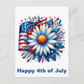 Carte Postale 4 juillet florale (Devant)