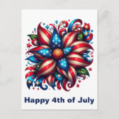 Carte Postale 4 juillet florale (Devant)