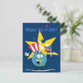 Carte Postale 4 juillet heureux (Debout devant)