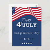 Carte Postale 4 juillet heureux (Devant / Derrière)