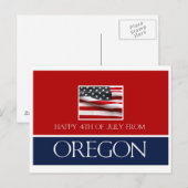 Carte Postale 4 juillet heureux de l'Oregon (Devant / Derrière)