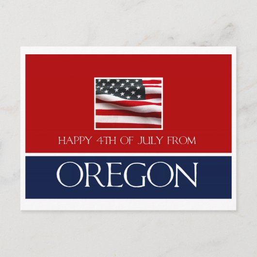 Carte Postale 4 juillet heureux de l'Oregon (Devant)