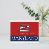 Carte Postale 4 juillet heureux du Maryland (Debout devant)
