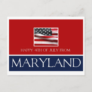 Carte Postale 4 juillet heureux du Maryland