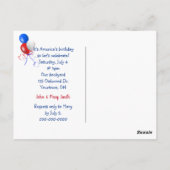 Carte Postale 4 juillet Hot Dog sur Plaid (Dos)