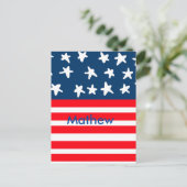 Carte Postale 4 juillet jour de l'indépendance ajouter nom texte (Debout devant)