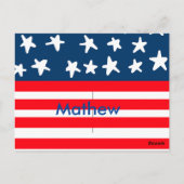 Carte Postale 4 juillet jour de l'indépendance ajouter nom texte (Dos)