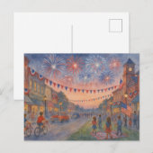 Carte Postale 4 juillet Joyeuse fête de l'indépendance (Devant / Derrière)