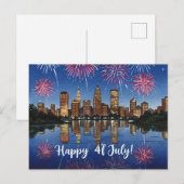 Carte Postale 4 juillet Joyeuse fête de l'indépendance (Devant / Derrière)