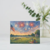 Carte Postale 4 juillet Joyeuse fête de l'indépendance (Debout devant)