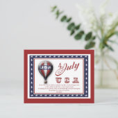 Carte Postale 4 juillet modèle - personnalisable (Debout devant)