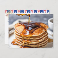 4 juillet Pancake Breakfast Faire-part