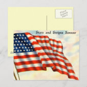 Carte Postale 4 juillet patriotique vintage (Devant / Derrière)