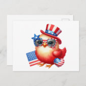 Carte Postale 4 juillet poulet (Devant / Derrière)