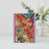 Carte postale 4 juillet vintage (Debout devant)