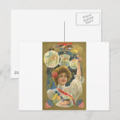 Carte Postale 4 juillet Vintage (Devant / Derrière)