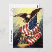 Carte Postale 4 juillet vintage (Devant / Derrière)