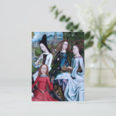 Carte Postale 4 martyrs vierges dans un jardin (détail; M 070) (Debout devant)