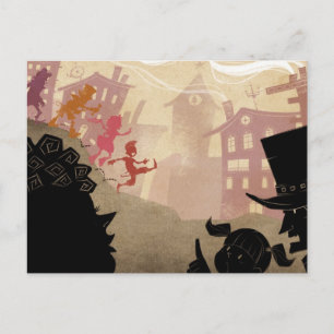 Carte Postale 4 Petits Monstres - Marcher À Travers La Ville